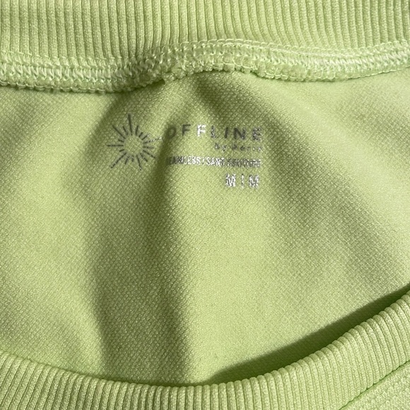 Aerie Offline Lime Green Casual Top - Picture 2 of 3